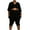 Black, variant on ITSUN Summer Outfit Sets for Women Plus Size 2 Piece Boho Ruffle Crop Top Shorts Set Floral Print Beach Cover Up Vacation Set White 4XL