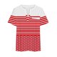thumbnail image 4 of Camisetas Casuales de las Mujeres Largo Casual Impreso Cuello Redondo Suelto Top, Camiseta de Verano de Manga Corta, 4 of 5