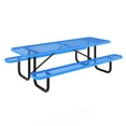 thumbnail image 2 of Flash Furniture Mantilla Outdoor Picnic Table 8' Rectangular in Blue (SLFEML96BL), 2 of 8
