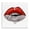 Glam Gem Lips, variant on Stupell Industries Glam Red Glam Lips with Gemstones Black Floating Frame Canvas Art, 18 x 18, by Ziwei Li