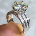 thumbnail image 3 of 925 Silver,Gold Plated Rings Gift Cubic Zircon Wedding Gorgeous Jewelry Sz 6-10, 3 of 7