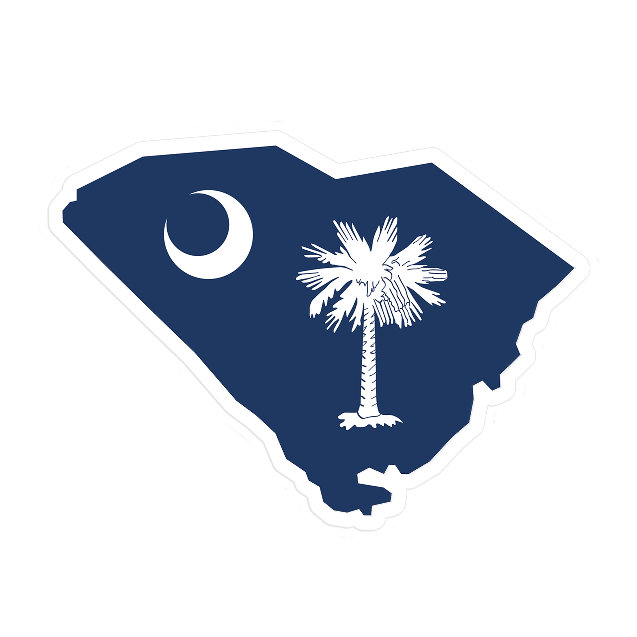(2 pack) Auto Drive South Carolina Vinyl Auto Decal, Multicolor, 5.125” x 3.75"