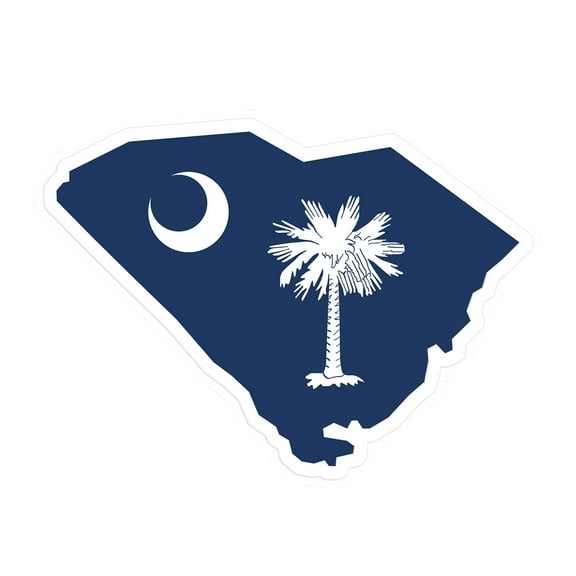 Auto Drive South Carolina Vinyl Auto Decal, Multicolor, 5.125” x 3.75"