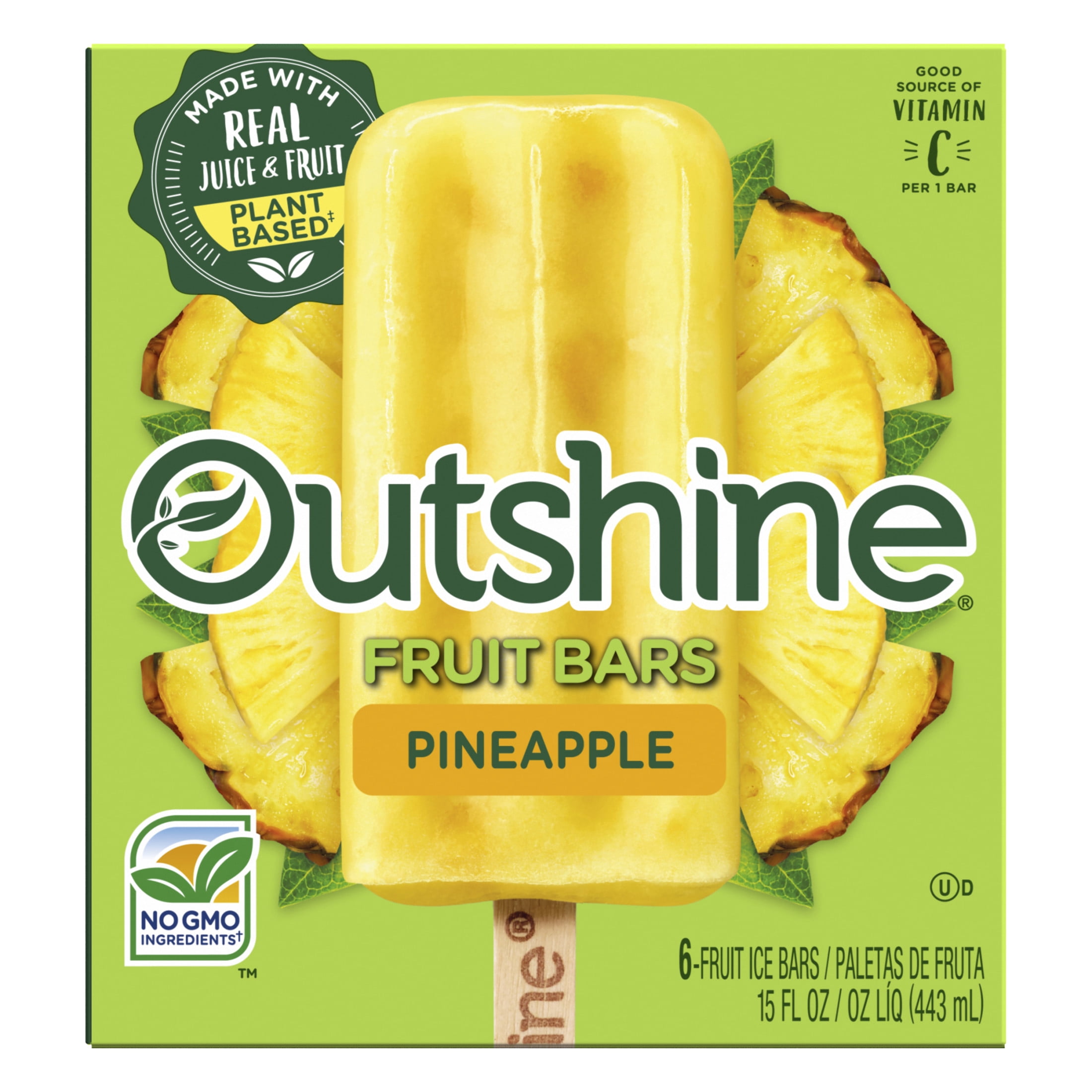 Outshine Pineapple Frozen Fruit Bars, 6 Count