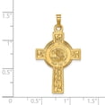 thumbnail image 2 of 14K Yellow Gold Cross St. Michael Medal Pendant Jewelry, 2 of 4