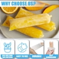 thumbnail image 4 of Betus 100Pcs Ice Pop Bags - 4x12 Inch Clear Disposable Freeze Pop Sleeves with Funnel, Plastic Ice Candy Tubes for DIY, Homemade Frozen Treats, Juice, Yogurt, Icy Sticks, Summer Party Supplies, 4 of 6