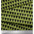 thumbnail image 3 of Soimoi Green Rayon Fabric Triangle Geometric Print Fabric by Yard 42 Inch Wide, 3 of 3