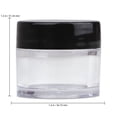 thumbnail image 2 of Beauticom 24pcs 7 Gram 7 ml Round High Quality Acrylic Clear Sample Leak Proof Container Jars with Black Lids- Organize Herbs Spices Loose Leaf Tea Coffee, 2 of 7