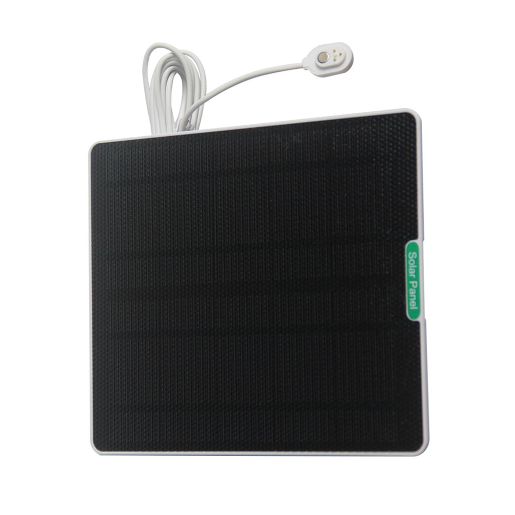 Jesscasday 5W ETFE Solar Panel Charger with Microed USB & Type C Continious Charging Your Rechargeable Security Cameras