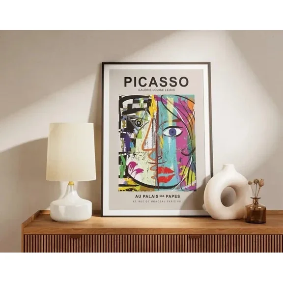 Kna Prints - Picasso Poster | Picasso Exhibition Art | Cubism Art Print For Home Decor, Living Room, Bedroom, Office, UNFRAMED-8x12