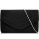 thumbnail image 1 of Evening Bag for Women, Suede Envelope Evening Purses Crossbody Shoulder Clutch Bag,Black, 1 of 5