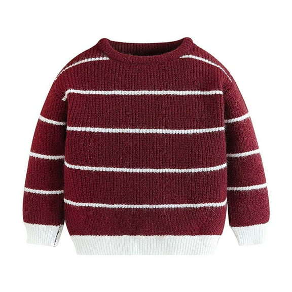 ZyeKqe Toddler Baby Girl Boy Knit Sweater Infant Warm Pullover Knitwear Crew Neck Sweaters Fall Winter Clothes