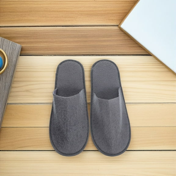 IMIKEYA Home Slippers Women Fleece Light Grey 10 Pairs