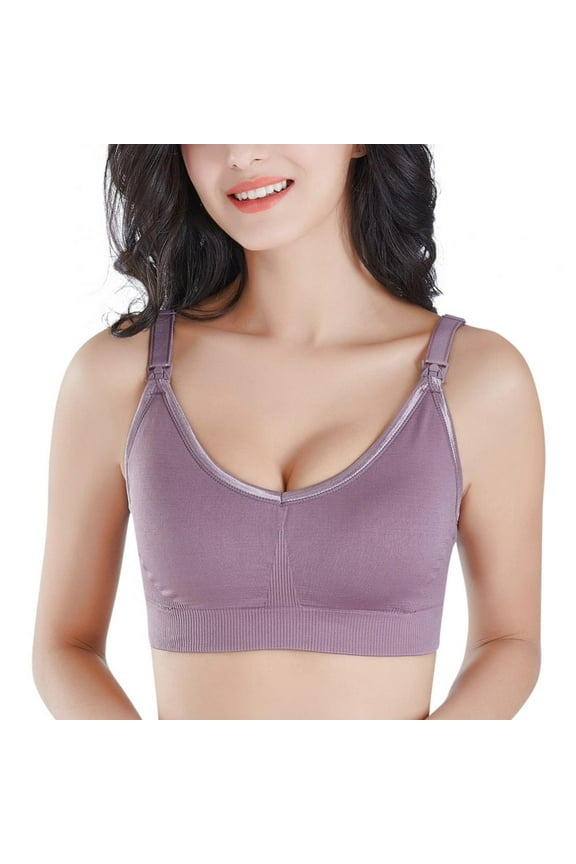 Women's Maternity Seamless Clip Down Nursing Bra