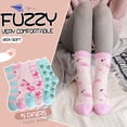 thumbnail image 2 of Calcetines EBMORE Fuzzy Fluffy Cozy para invierno, 5 pares, para mujer, 2 of 7