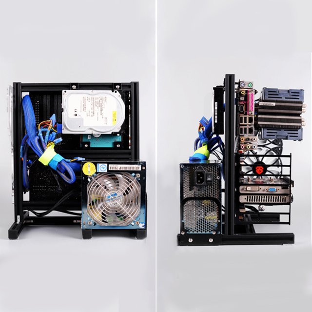 Chassis Rack Handle, Motherboard Case Open Aluminum Frame, ATX M ATX ITX Open Chassis Vertical Overclocking Test Platform Chassis Rack Handle