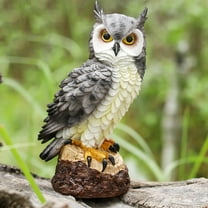 GOOHOCHY Decor Owl Ornament Realistic Statue Garden Outdoor Office