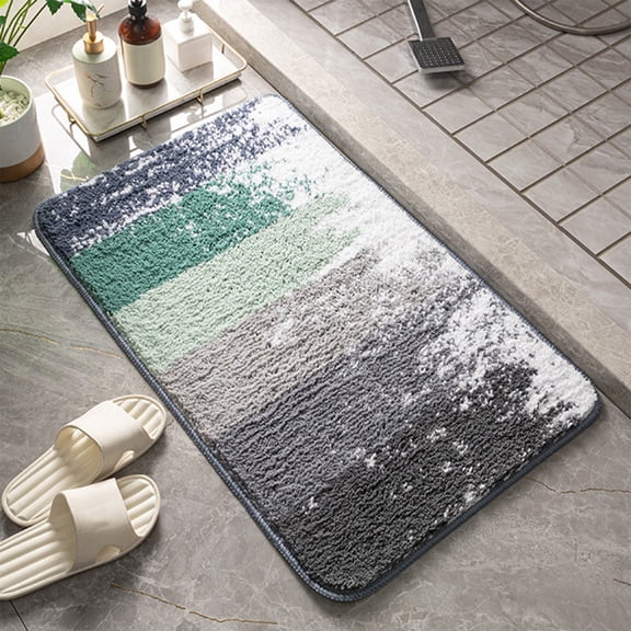 Boovnll Bathroom Rugs, 16x24" Super Soft & Absorbent Thicken Quickly Dry Microfiber Bathtub Bath Mat, Non-Slip Washable Bath Mats for Bathroom, Kitchen, Bathroom Mat