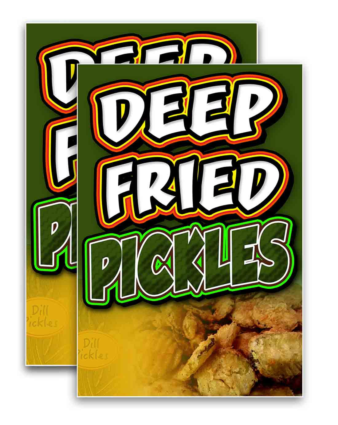 Deep Fried Pickle Restaurant Fast Food Sign Decal 12" 