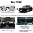 thumbnail image 6 of Car Windshield Sunshade Sun Shade Folding Silvering Sun Visor with Glass Design(59"x33"),iClover Cute Cartoon Design Front Auto Car Windshield  - UV Coating for UV Ray Deflector, 6 of 8