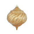 thumbnail image 1 of Vickerman 8" Mocha Shiny Mercury Onion Christmas Ornament, 1 of 1