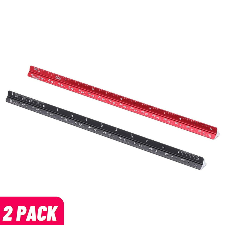 Mr. Pen- Scale Ruler, 6 inch, 2 Pack, Aluminum Architectural Scale, Pocket  Size