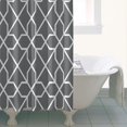 thumbnail image 4 of Gray Geometric Quatrefoil Pattern Shower Curtain 36"x72" ,Bathroom Decorative Shower Curtains Set with 12 Hooks,Modern Waterproof Washable Shower Curtain, 4 of 6