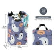 thumbnail image 2 of Yayeee Freestanding Laundry Hamper with Handle Collapsible Large Storage Basket for Clothes, Blue Cute Halloween, 2 of 7