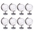 thumbnail image 1 of SHISUYAN 12 Pcs Boules Rondes en Forme de Globe Terrestre Bricolage Remplissables Ornement Boîte Porte-Bonbons Ronde avec Support Contenant à Bonbons pour Noël Maison Cuisine Mariage Fête Argent, 1 of 8
