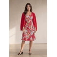 thumbnail image 4 of Ellos Plus Size Lightweight Fine Knit Relaxed V-Neck Boxy Cardigan, 4 of 6