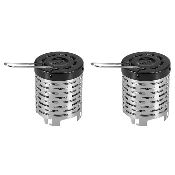 Mini Estufa Portátil de Acero Inoxidable para Acampar Al Aire Libre, con Cubierta Calefactora, para Tienda de Campaña, Tipo Casete.