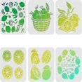thumbnail image 1 of 1set 6pcs Summer Lemon Stencils 20x20cm Lemon Painting Stencils For Farmhouse Lemon Manor Welcome Template For Painting On Wood Wall Floor And Tile, 1 of 5