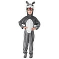thumbnail image 2 of ZHOGXU Big Kids Boys Hooded Jumpsuit Long Sleeve Color Block Cute Animal Design Comfortable Fashion Romper For Stage Show Dance Party Dark Gray 10-12 Years, 2 of 5