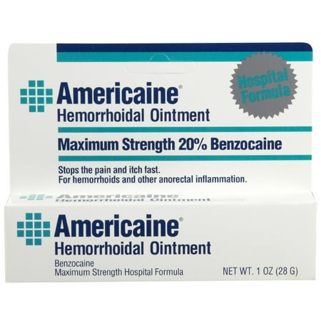 5 Pack Americaine Hemorrhoidal Ointment Maximum Strength,Stops Pain Fast 1 oz