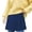 Navy, variant on White Skirt Base Skirt Fart Curtain Folded In White Sweater With Wrap around Bed Skirt, Size S