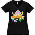 thumbnail image 3 of Inktastic It's My Birthday Women's Plus Size V-Neck T-Shirt, 3 of 5