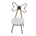 thumbnail image 2 of Silla de metal para casa de muñecas en miniatura a escala 1/12 con cojín de peluche, accesorio de regalo Dorado, 2 of 7