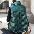 thumbnail image 3 of Kilaqueen Puffer Vests for Women Full Zip Up Sleeveless Metallic Shiny Mock Neck Waistcoat with Pockets 2025 Winter Warm Padded Jacket Coat, 3 of 6
