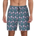 thumbnail image 2 of Picia Tulips Flowers pattern Mens Swim Trunks with Compression Liner Stretch Beach Shorts Quick Dry with Zipper Pockets No-Chafing Board Shorts-X-Large, 2 of 9