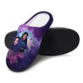 thumbnail image 4 of Descendants Characters Women's Fuzzy Slippers Lightweight Anti-slip Rubber Sole Slippers Winter Warm Cotton House Open Back Slippers Closed Toe Slippers, 4 of 8