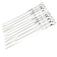 thumbnail image 2 of Cheers.US 10Pcs Stainless Steel Barbecue Skewers, Stainless Steel Shish Kebob Sticks Flat Stainless Steel BBQ Set with Holder, for Meat Shrimp Chicken Vegetable Wide Reusable, 2 of 7