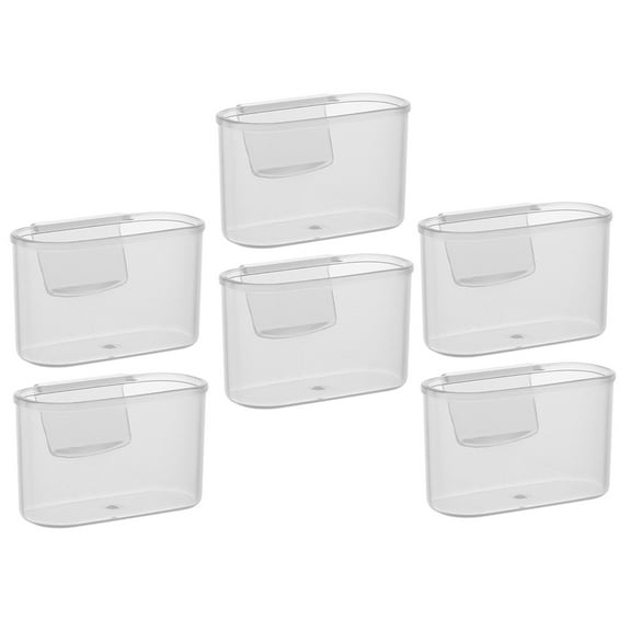 Healifty 6Pcs Clear Hanging Fridge Side Box for Small Object Storage and Organization