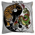 thumbnail image 2 of PKQWTM Dragon And Tiger Yin Yang Symbol Of Harmony And Balance Reversible Mermaid Cushion Cover Home Decor Sequin Pillow Case Size 18x18 inches, 2 of 2
