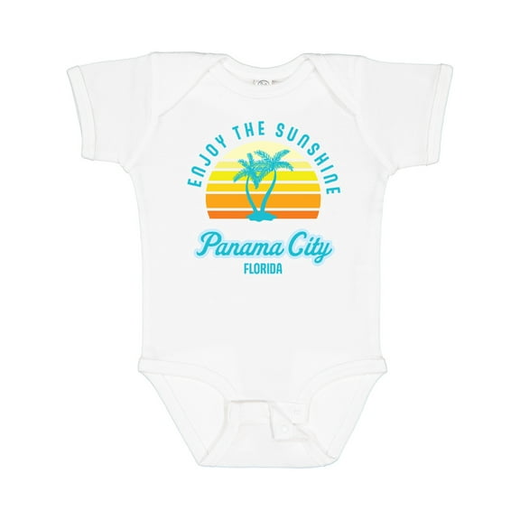 Inktastic Summer Enjoy the Sunshine Panama City Florida in Blue Boys or Girls Baby Bodysuit
