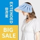 thumbnail image 4 of Gorra de visera de playa con ala ancha, sombrero de concha plegable de verano para deportes, playa, Golf, senderismo, 4 of 5