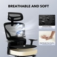 thumbnail image 4 of GloryStar Adjustable High-Back Mesh Chair, Ergonomic Rolling Desk Chair with Lumbar Support, 3D Armrests and Headrest, 4 of 9