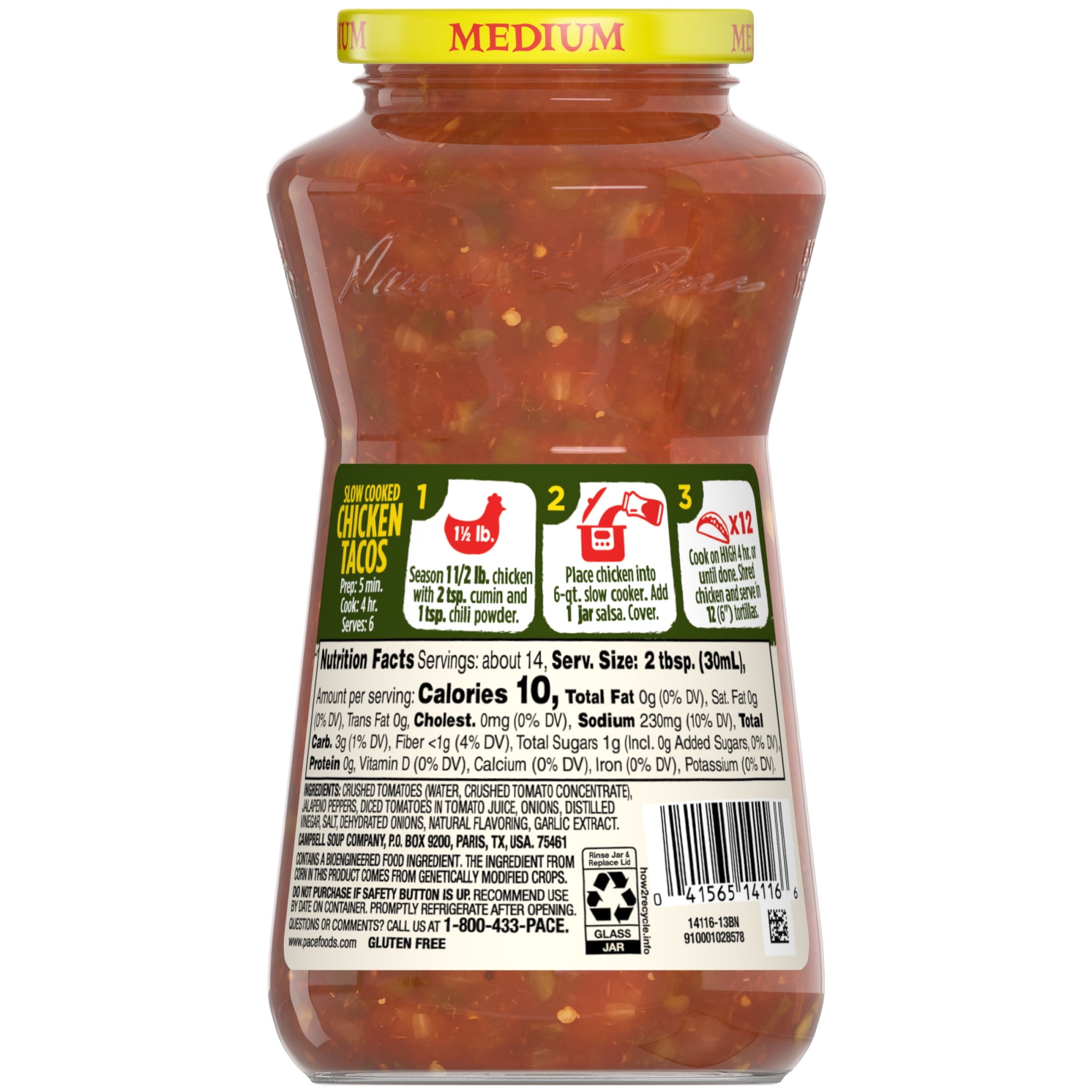 Pace Chunky Medium Salsa, 16 oz Jar