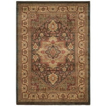 SAFAVIEH Mahal Josephine Oriental Area Rug, Navy/Natural, 4' x 5'7"