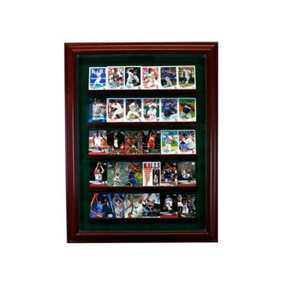 Perfect Cases PC-30CRDCB-C 30 Card Cabinet Style Display Case, Cherry