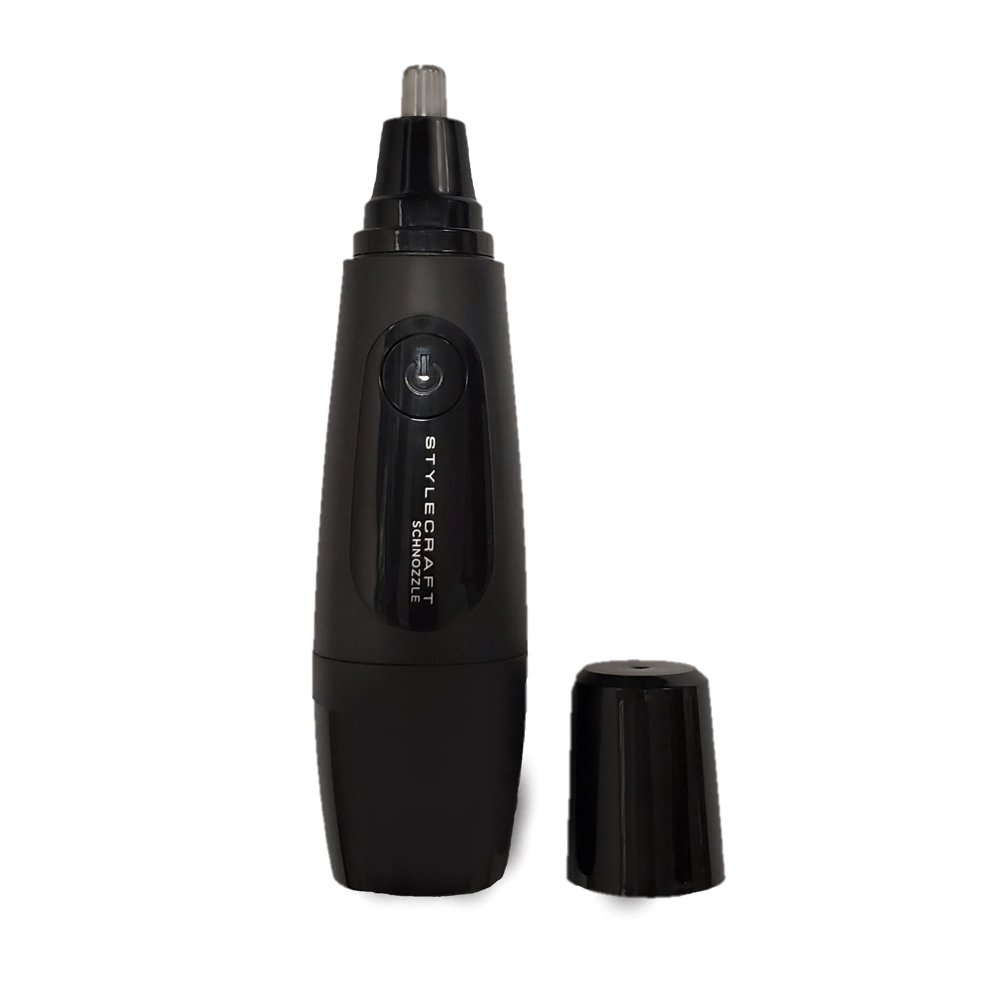 StyleCraft Schnozzle Water Resistant Versatile Grooming Tool for Men, Cordless Battery Nose and Ear Trimmer, Black